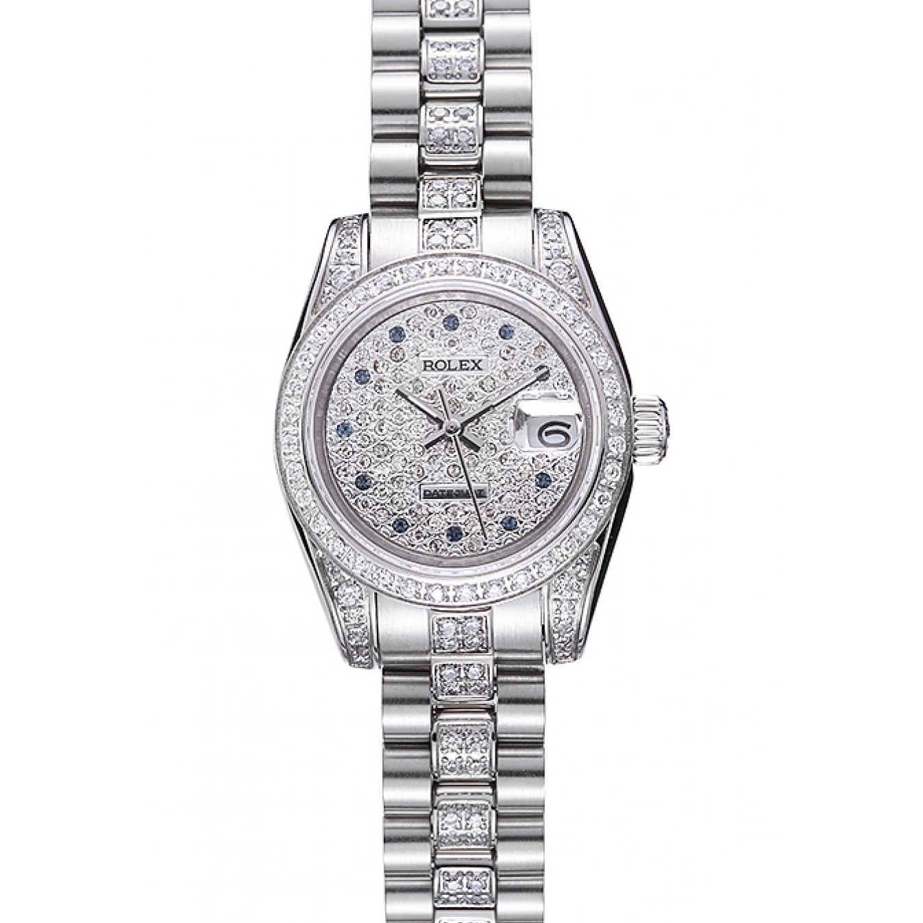 Aaa fake watches Stainless 622021 Dial DateJust Swiss Diamond Rolex Steel 0713